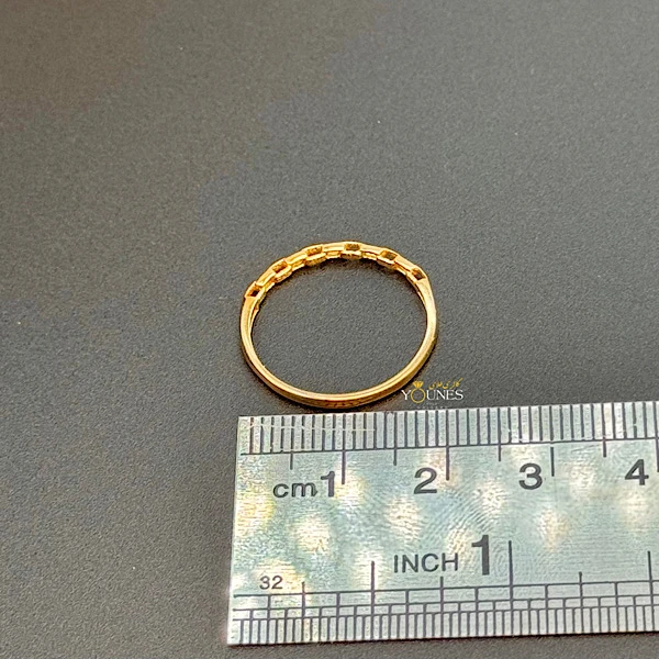 انگشتر مینیمال شطرنجی طلا